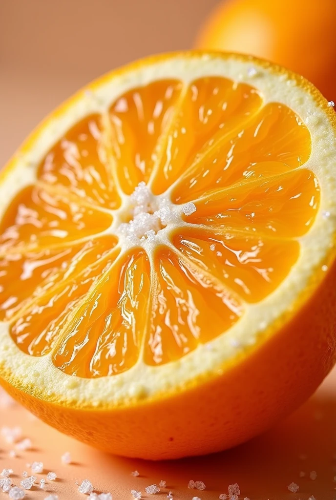 orange sliced with sparkling sugar