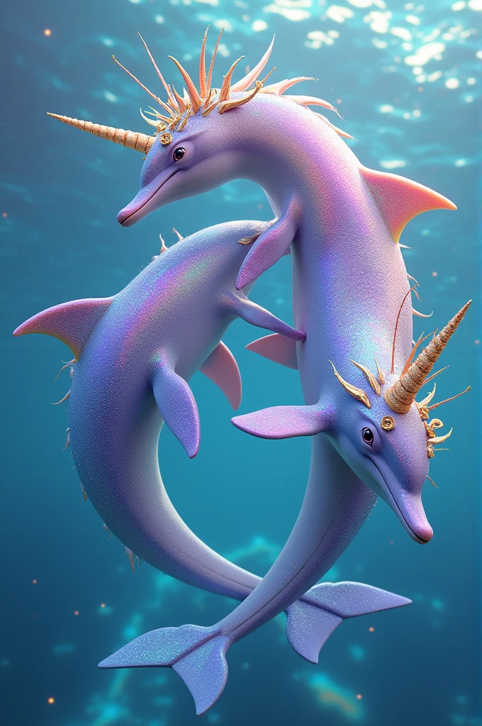 Colorful Dolphin Unicorns 