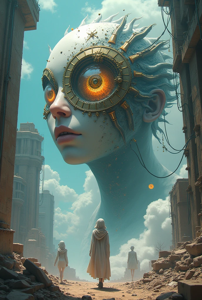 Anime , Text saying "Shattered Time: Eon's Rebellion", Text realistic, intricate, detailed, eye, clock as an eye, clock eye, beautiful, by MajinLN, Title "Shattered Time: Ron's Rebellion",  Shattered Time: Eon's Rebellion, 