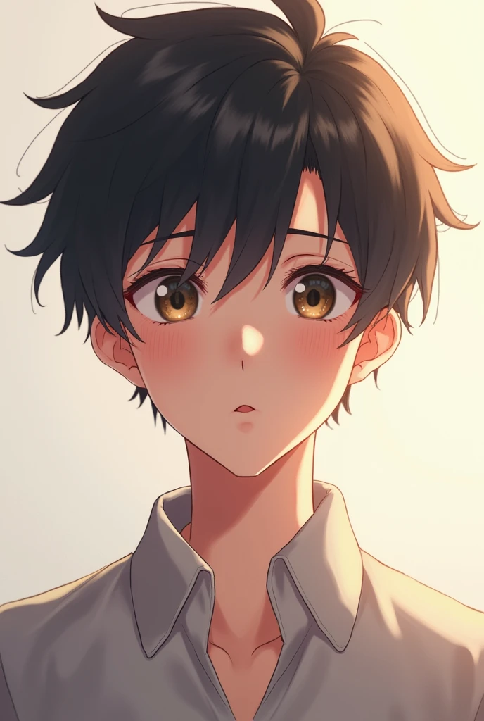 male anime only boys shy timid blush handsome