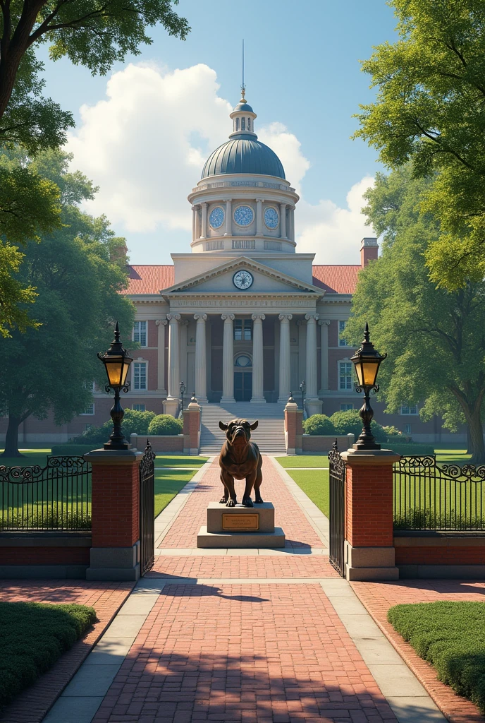 create a national university that has books, globe, bulldog school logo
