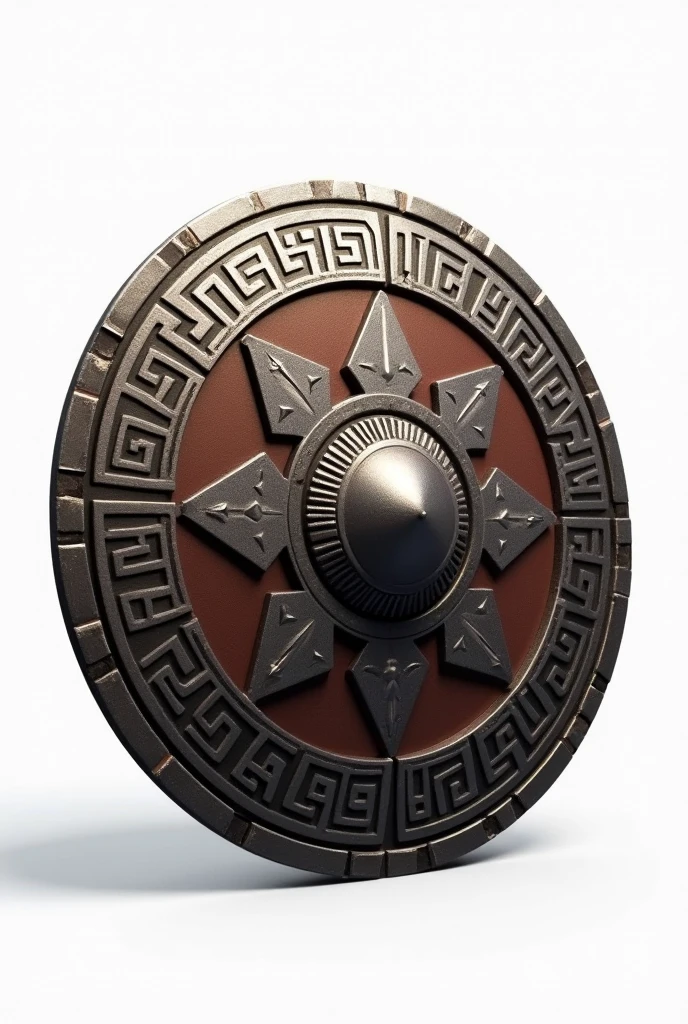 Circular emoji of the Inca Empire shield with a white background, make it a little animated but also realistic