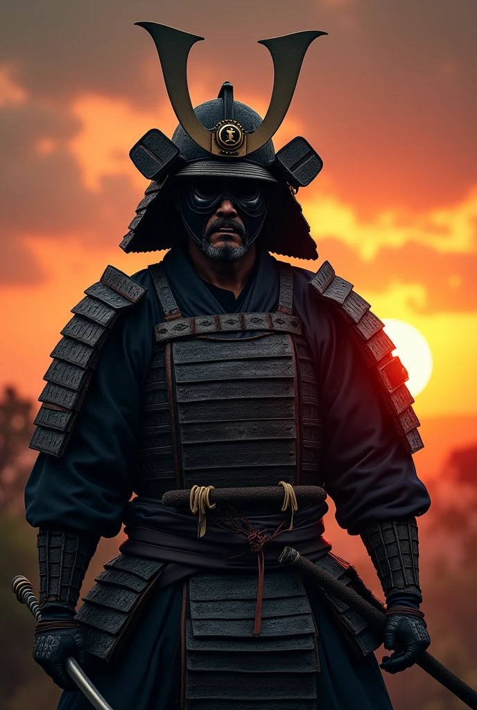 Pickleman, Samurai Mask, Samurai costume, Realist, sunset, Musashi.