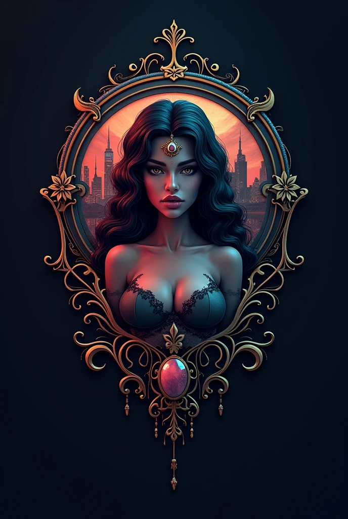Create an adult entertainment center logo, brothel-type in a somewhat seedy fantasy world
