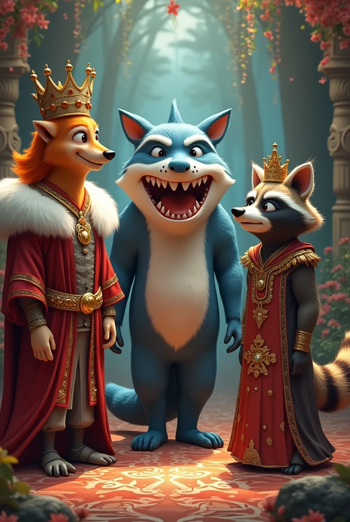 Ginger King meets King Sharky and Queen Raccoon