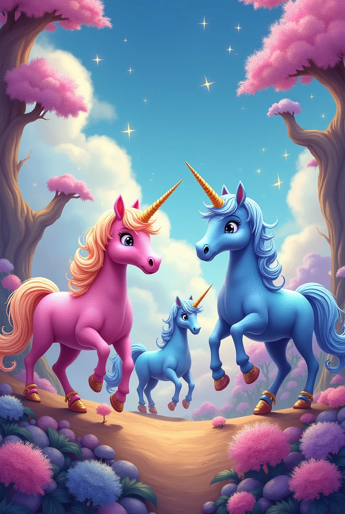 Colorful children's unicorns