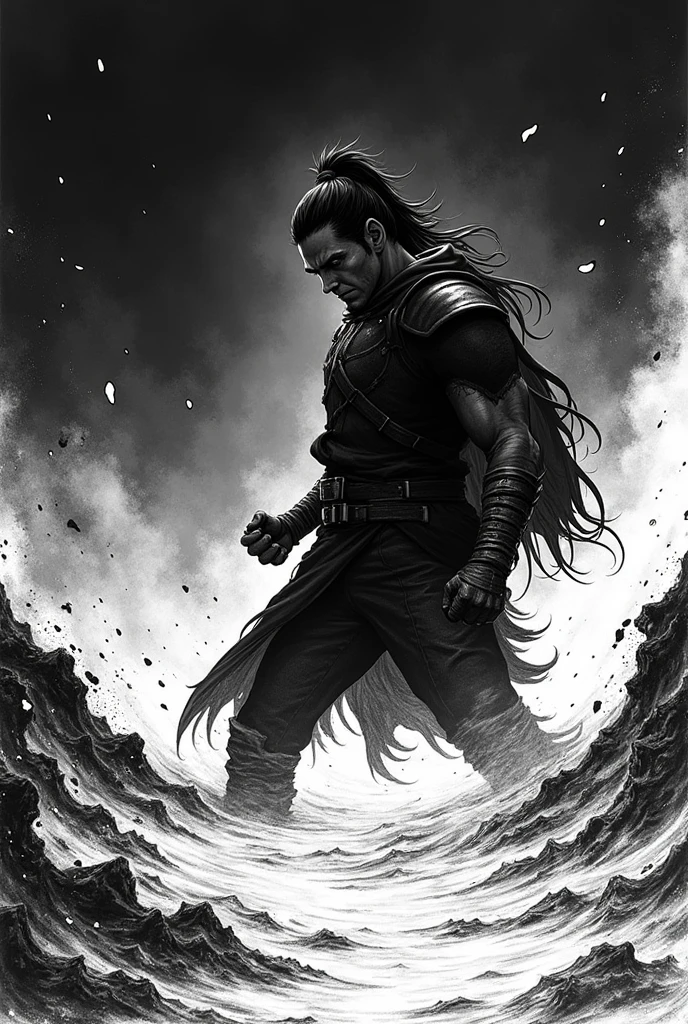 Black and white manga page