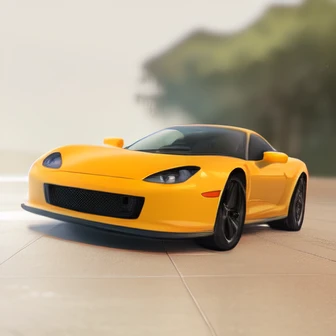 Shiny and Beautiful car, detailed, nice, tree backround, car color, day time, soft light, sharp, nice wheels,