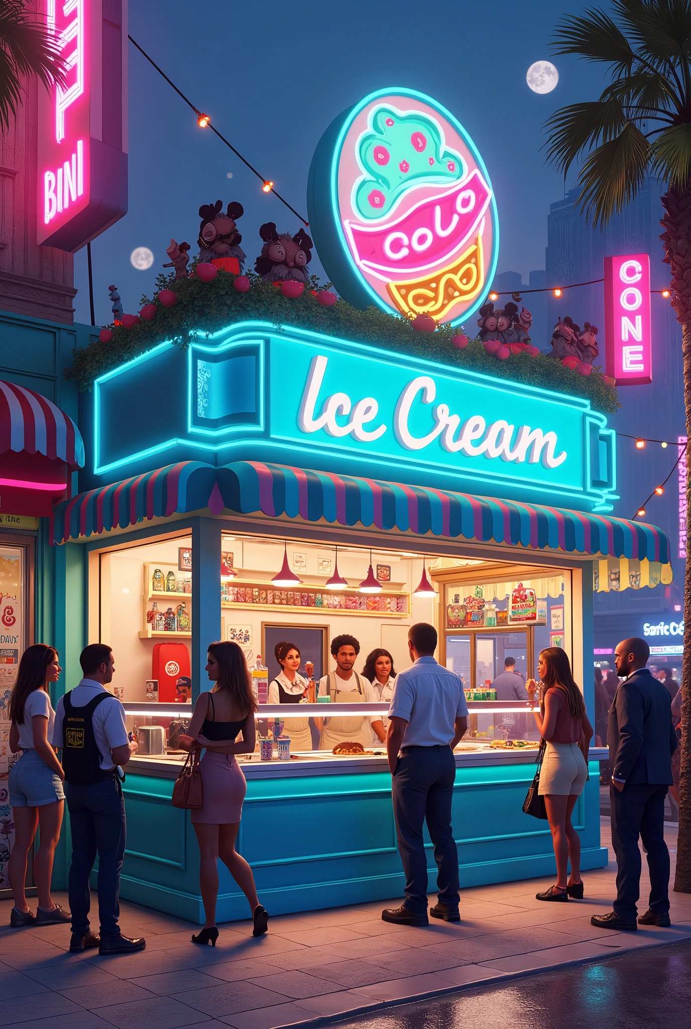 a ice cream store in blue at the game gta v