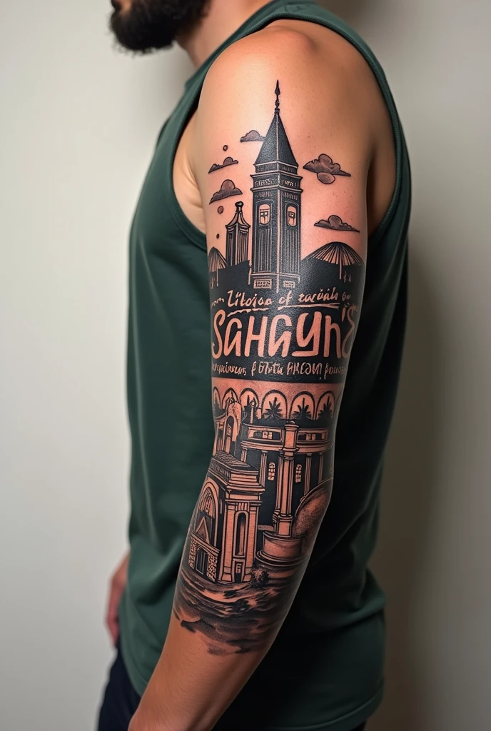 Sahagún Córdoba tattoo for man&#39;s arm