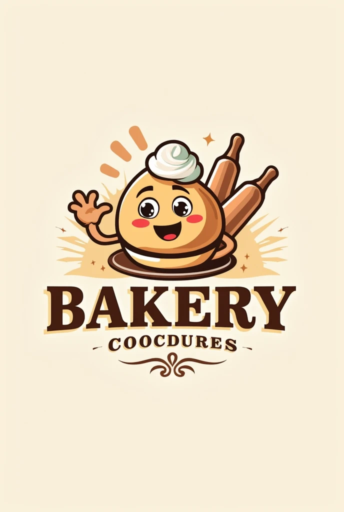 Logo for a bakery that specializes in selling cakes, pioneers, caramel cookies, pies, cake