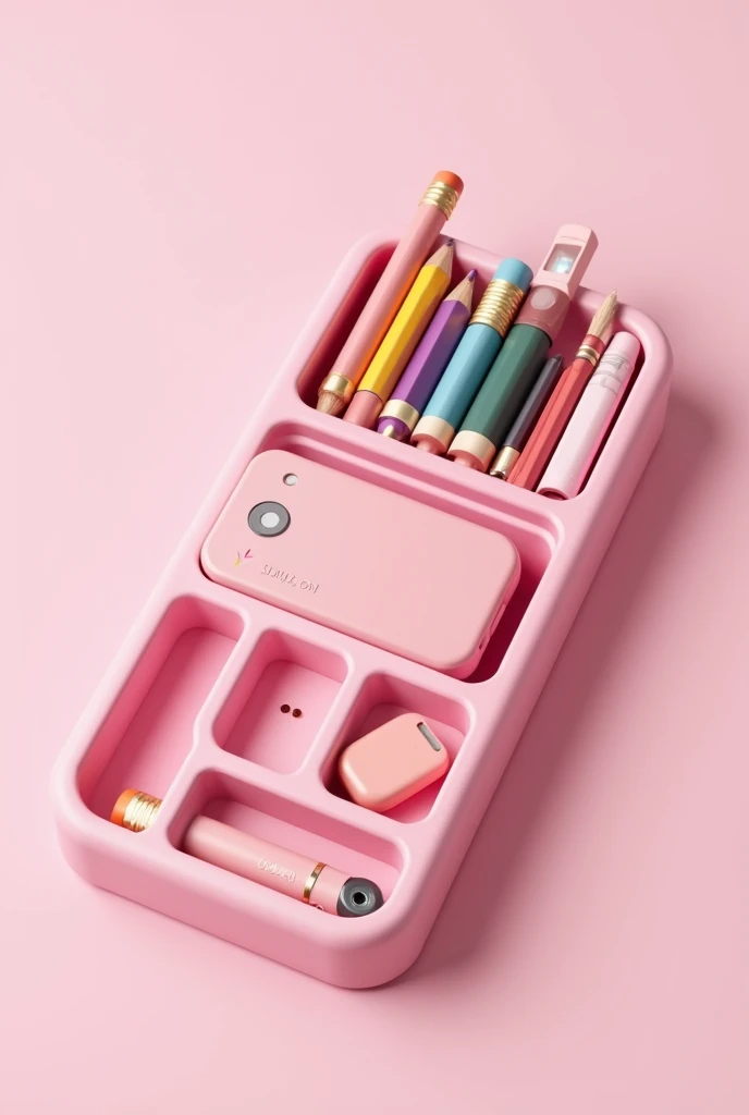 Pencil box powerbank pink