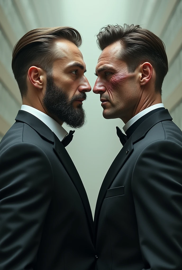 the most handsome man in the world accompanied by the ugliest man in the world