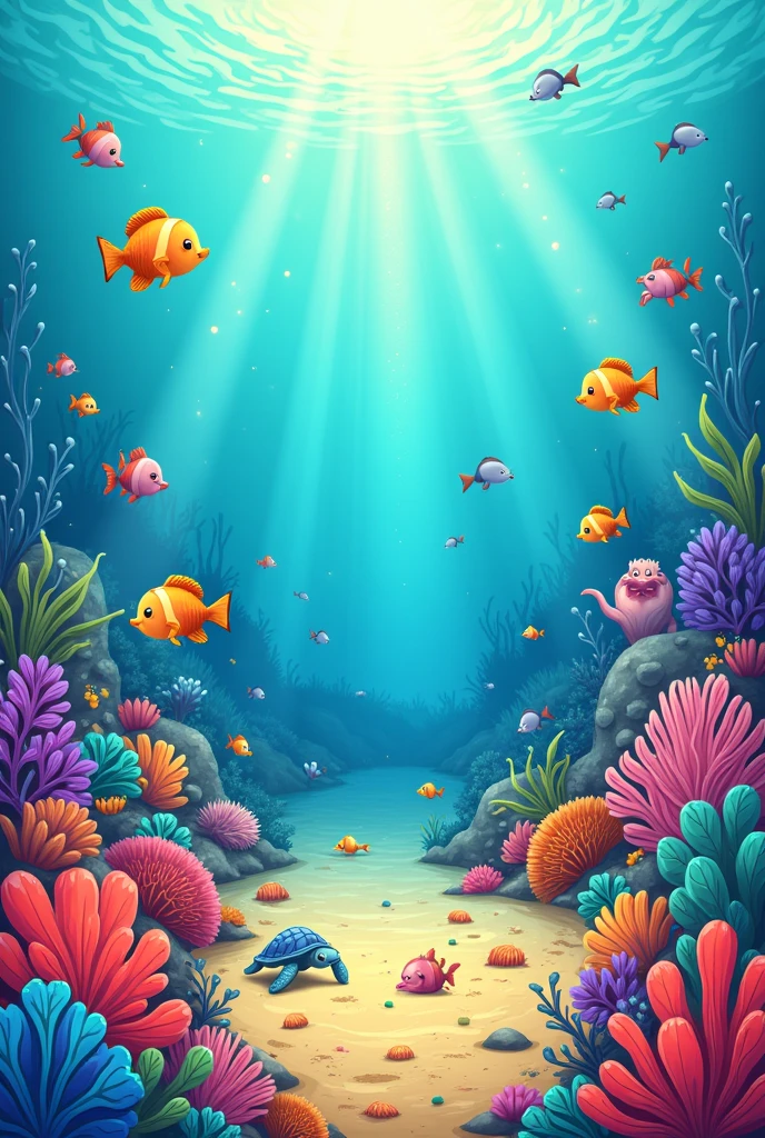 Sea creatures activity sheet for preschoolers