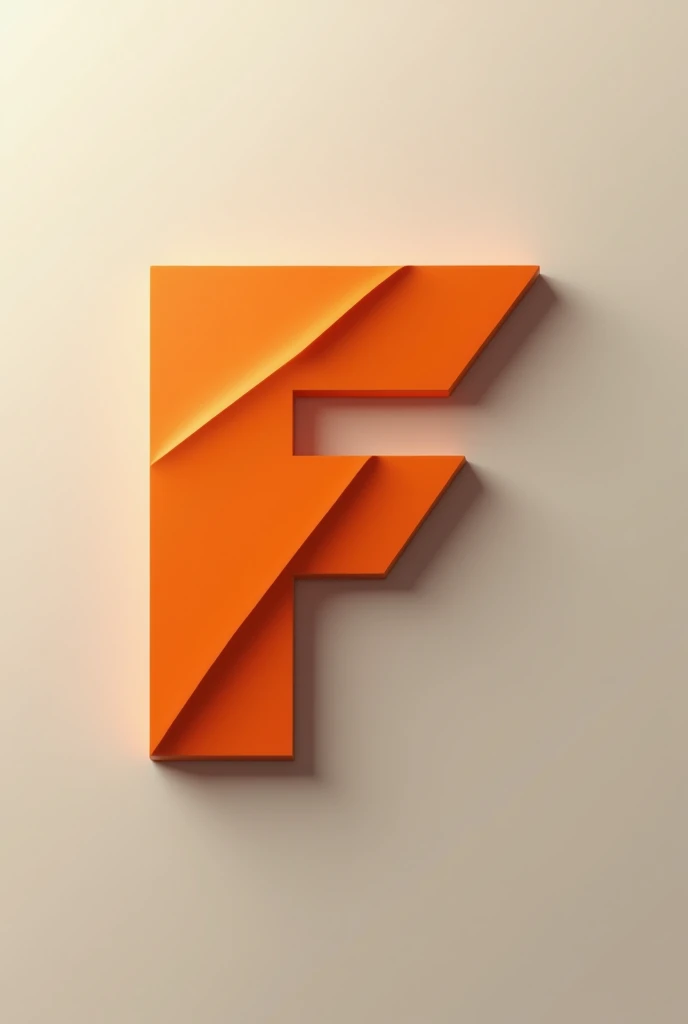 A logo with the letter F using the most professional orange color