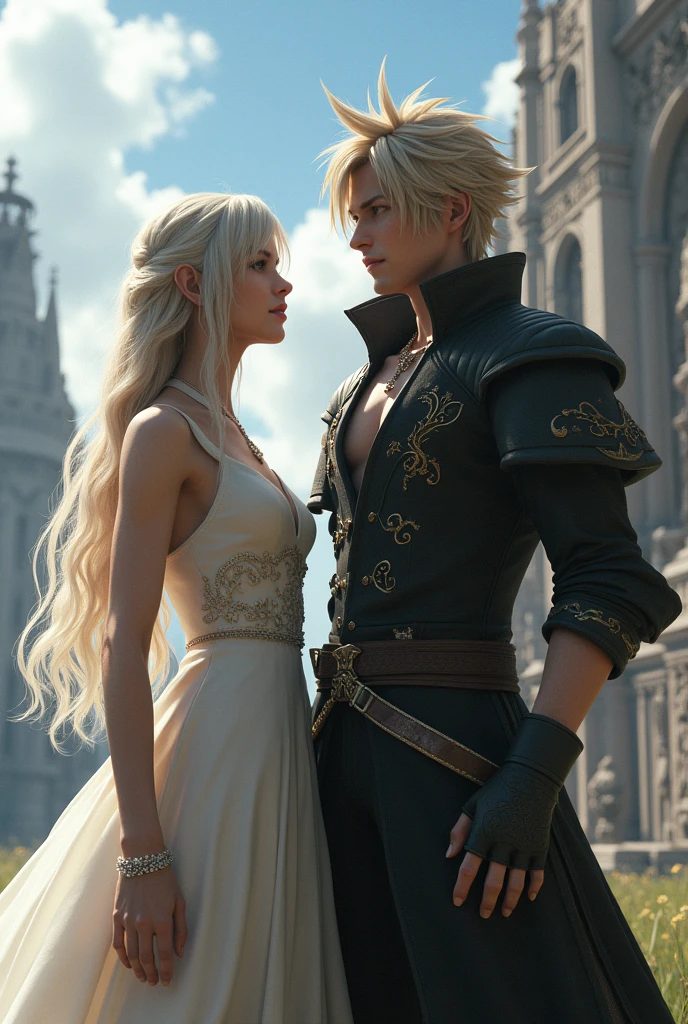 noctis and lunafreya final fantasy xv photorealistic