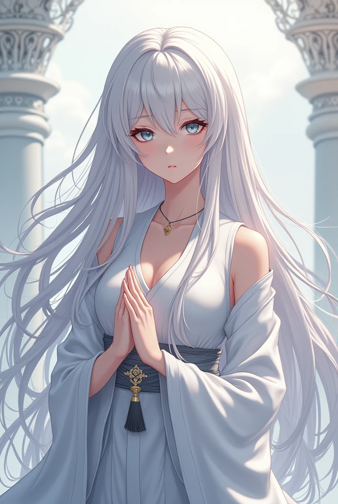 Anime with white long hair