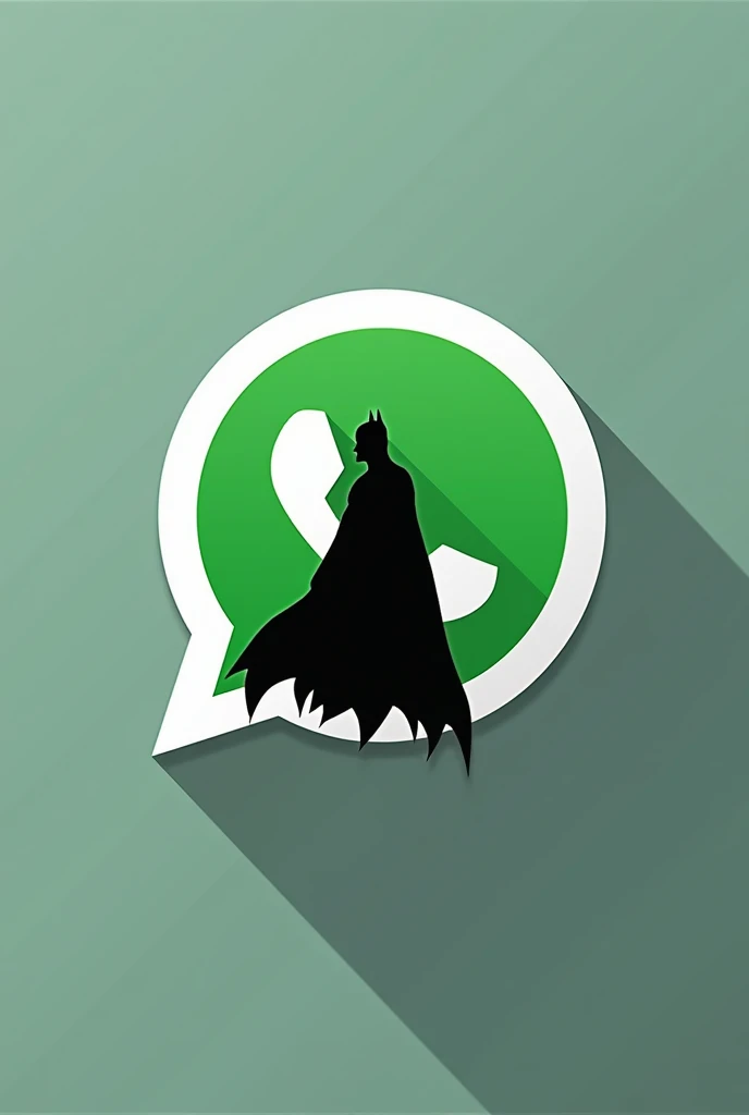 a WhatsApp-sized icon with the WhatsApp image and Batman on the side