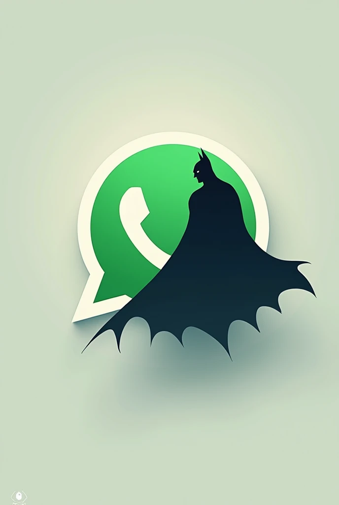 a WhatsApp-sized icon with the WhatsApp image and Batman on the side
