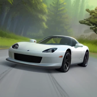 Shiny and Beautiful car, detailed, nice, tree backround, car color, day time, soft light, sharp, nice wheels,