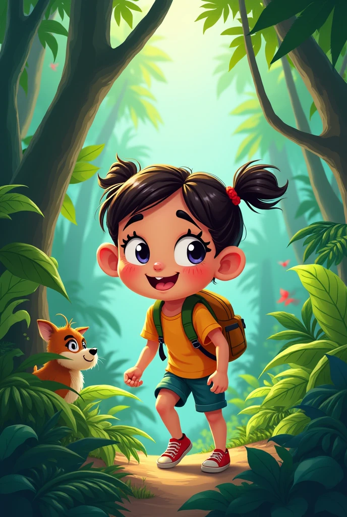 A Cartoon girl in jungle in Hindi language 10, minust story