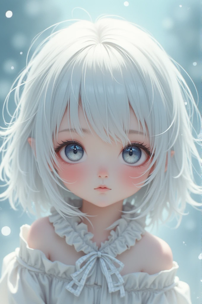 Anime white hair child