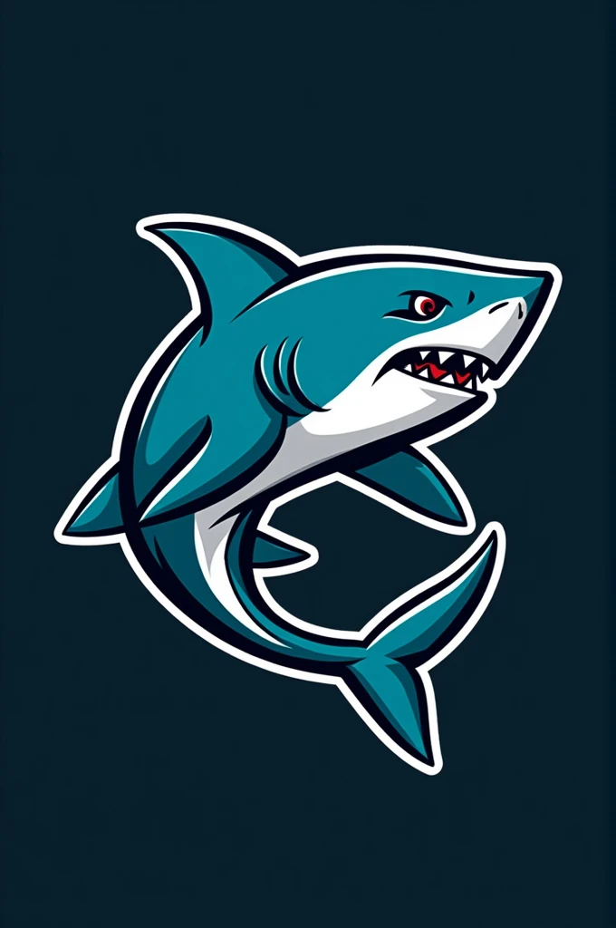 Shark gaming style logo with New Era cap