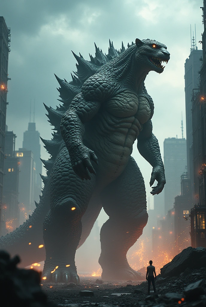Leopard mix Godzilla