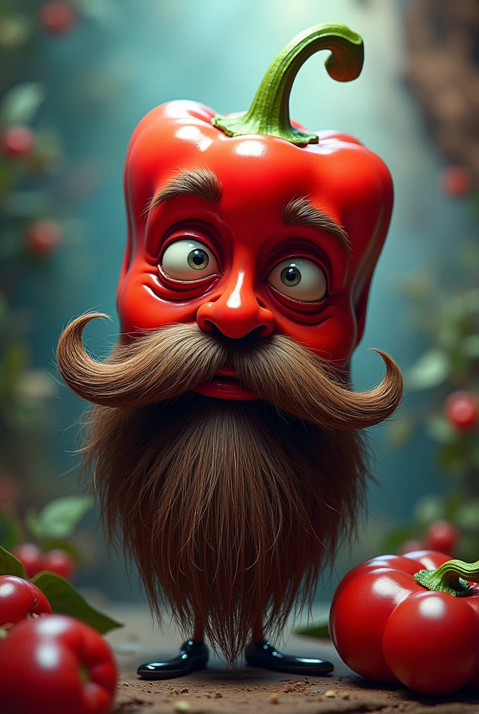 Crazy Pepper with a barber beard