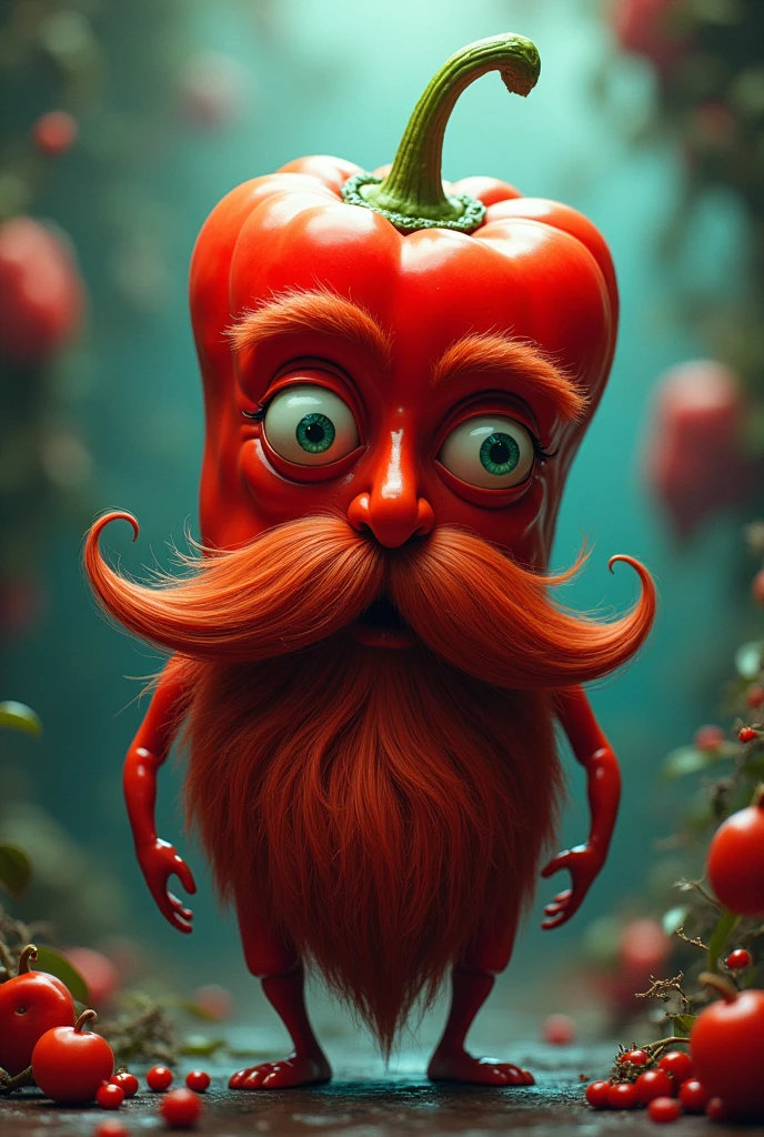 Crazy Pepper with a barber beard