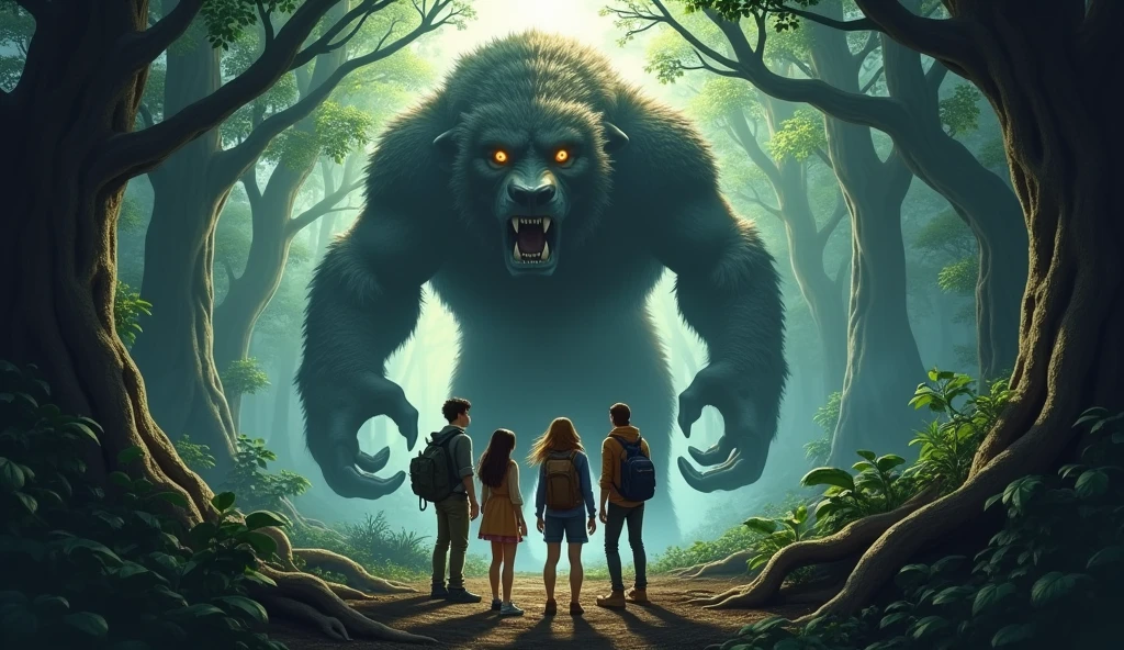 3 friends encounter a beast in the forest.