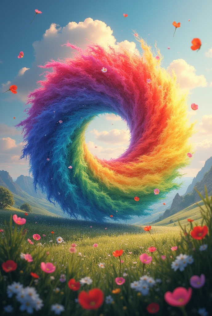colorwheel with a design make it creative. make it landscape