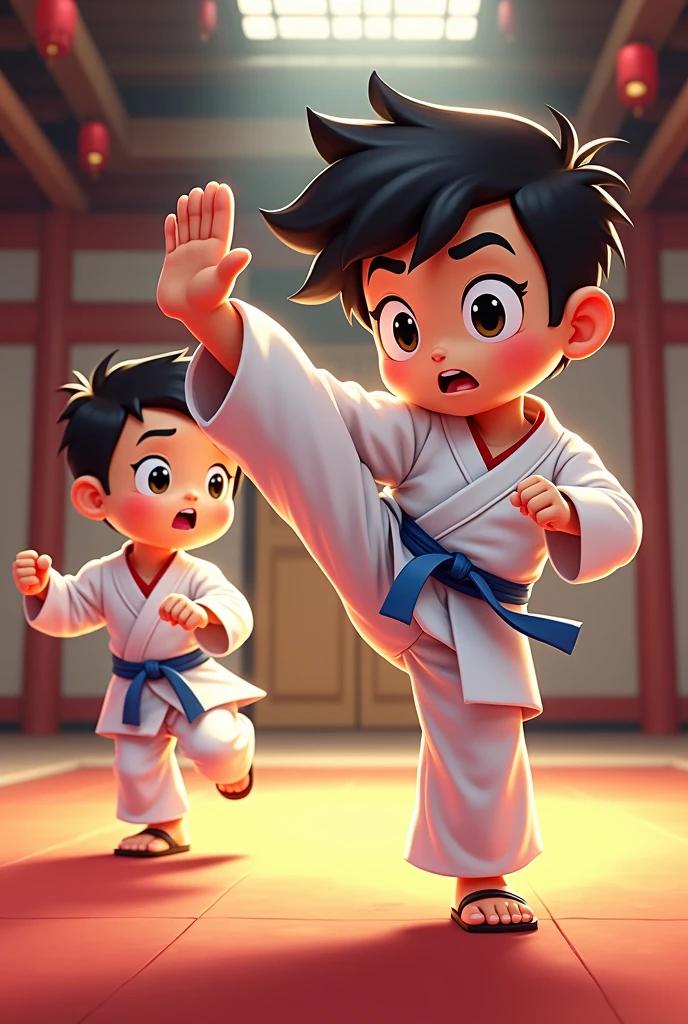 A taekwondo cartoon