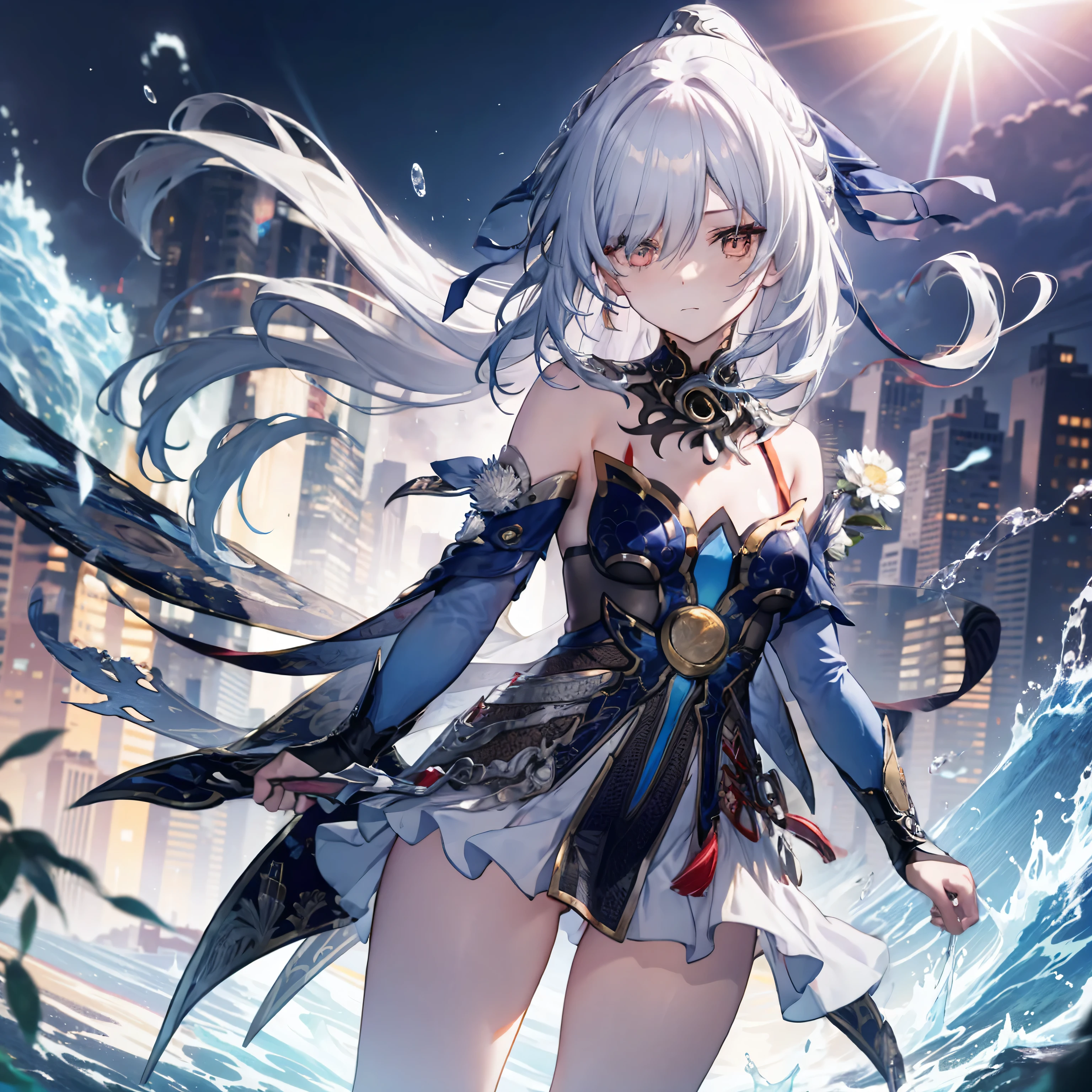 Best quality ultra detailed high resolution unity 8k wallpapers detailed perfect anatomy　Estrus　a girl from front open legs wide ポスター風
