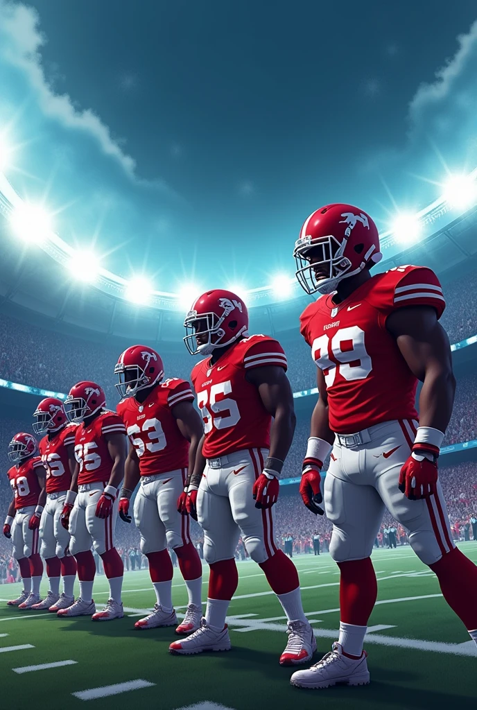 Pre-game football art 