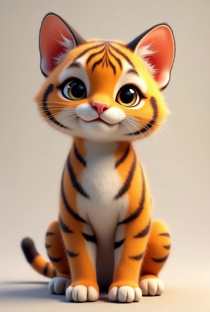 cute、Cat whole body Tiger pattern Real