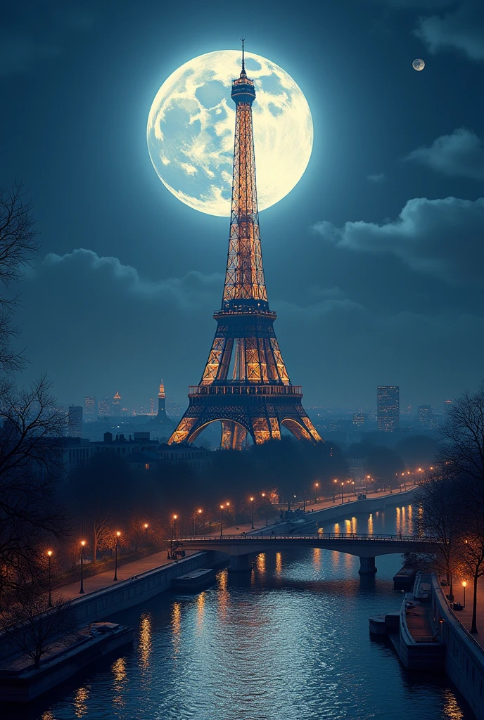 Full moon over Paris