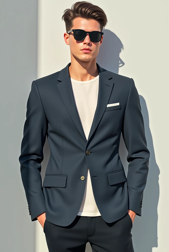 a modern and minimalist logo design for a men's clothing brand Dynamus Essence, a sleek and stylish logo with geometric shapes, clean lines, and a sophisticated color palette, a high-quality, conceptual, and visually impactful logo design