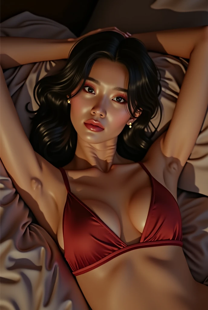 Sexy Korean In Bed With Sexy Love Bikini