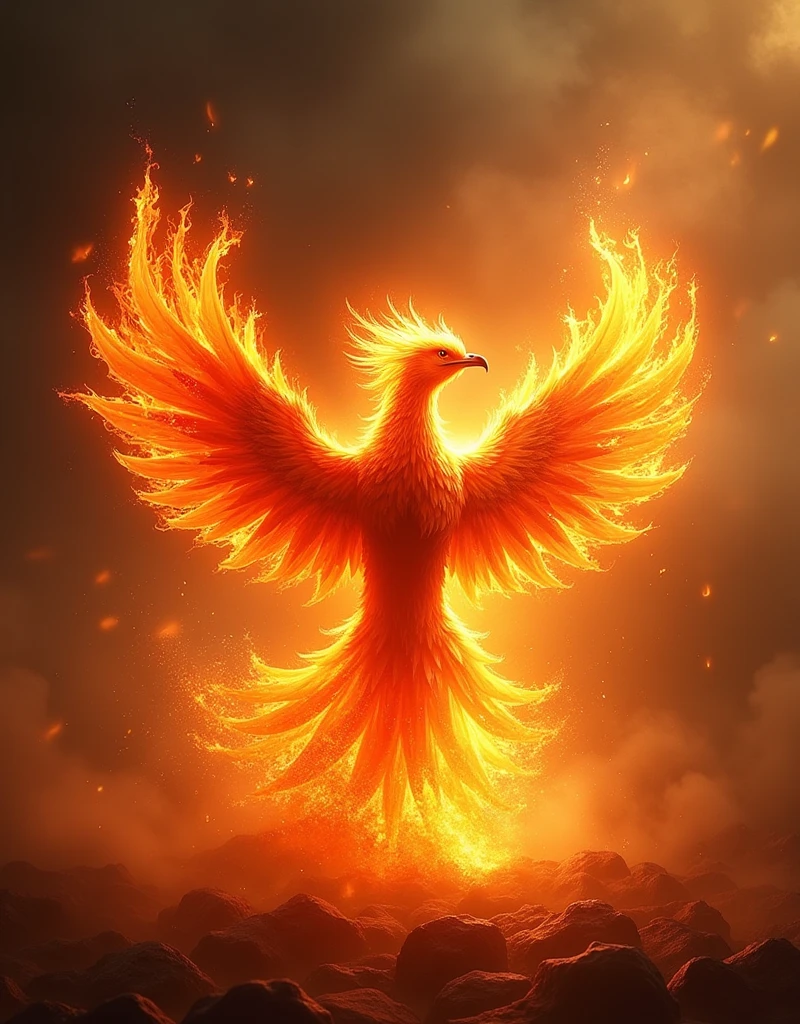 Phoenix Crown, a fiery phoenix forming a crown of flames, symbolizing ambition, power, and the drive to overcome.