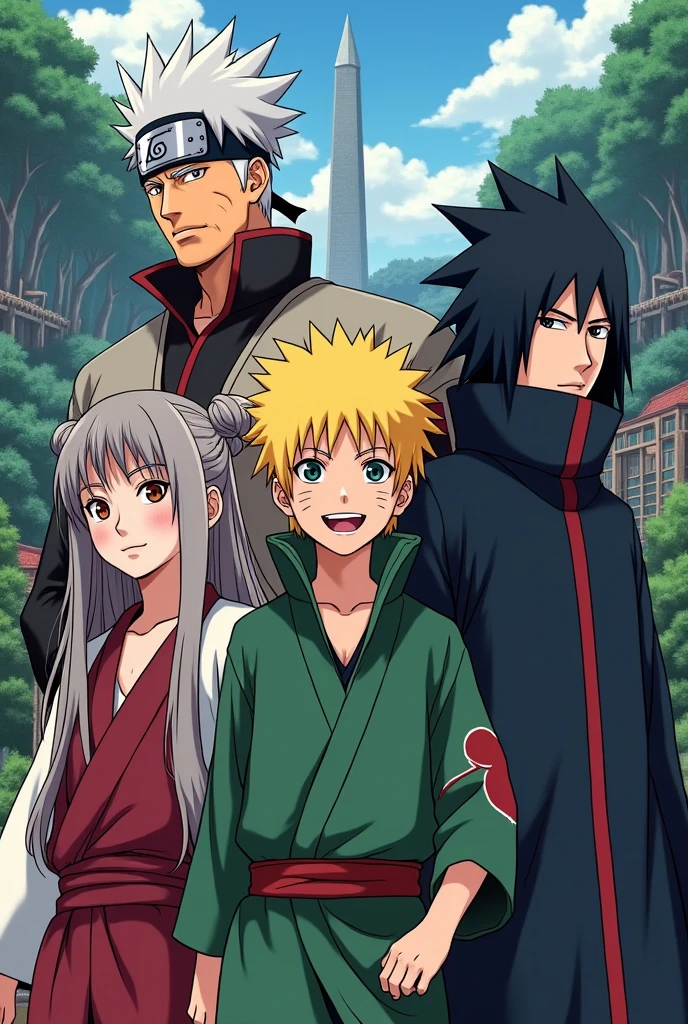 Comics, 5 konoha hokages, Tobirama, smiling Hashirama, Minato with yellow hair, stern madara, cool, detailed