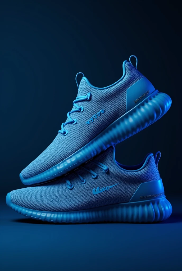 A logo on sneakers with the name Javisolessv, I need a logo for my account, Let it be with blue colors