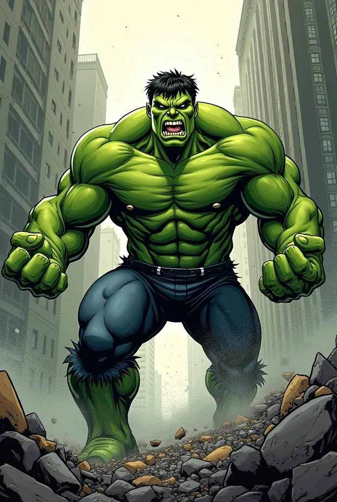 Hulk in drawing