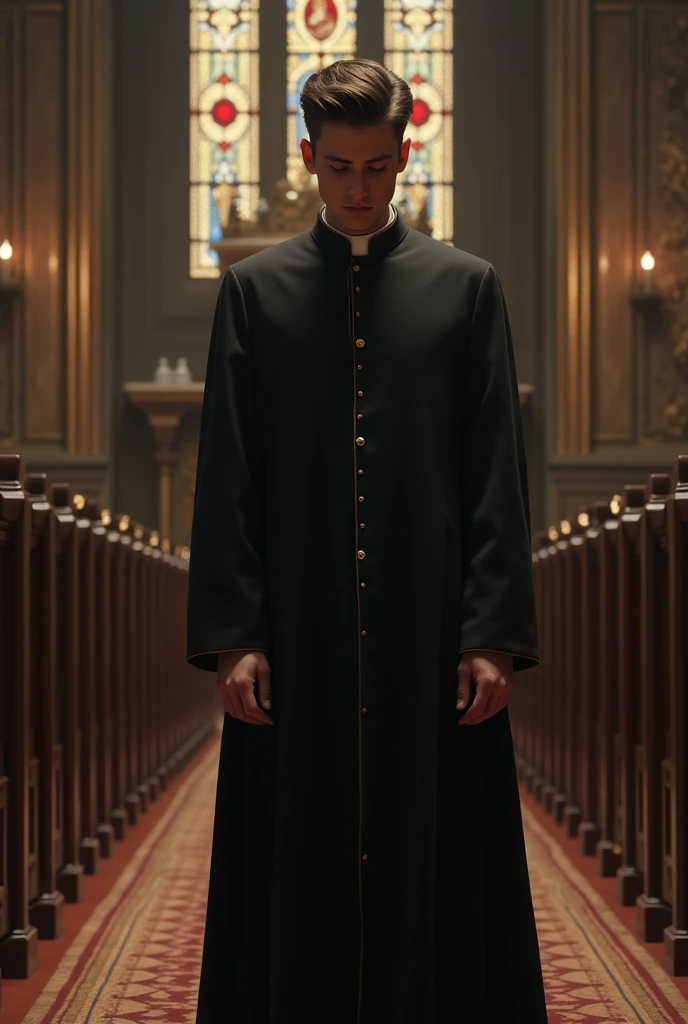 Seminarian in cassock 



