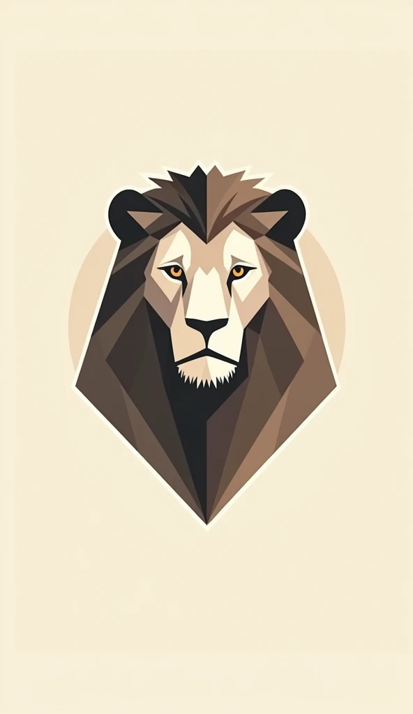 Create a geometric lion logo for a wildlife conservation organization, promoting the protection of these majestic creatures. with light color background for t-shirt design