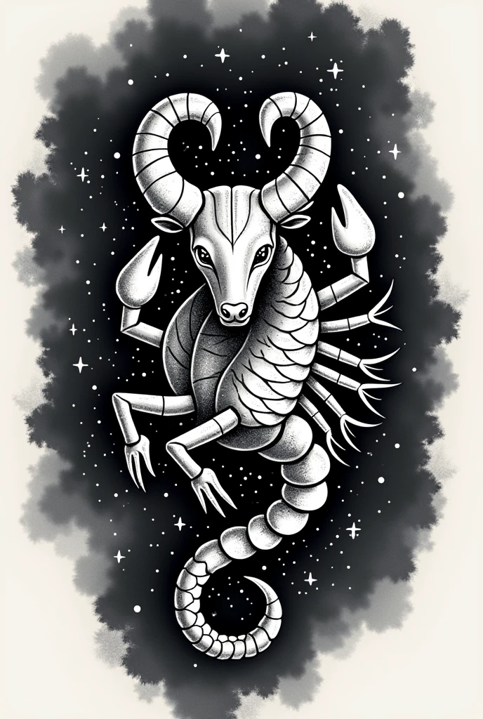 Taurus and Scorpio constellation tattoo