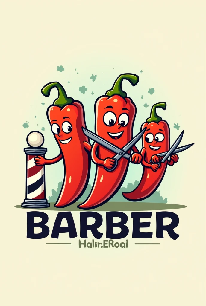 Logo of peppers working as barbers