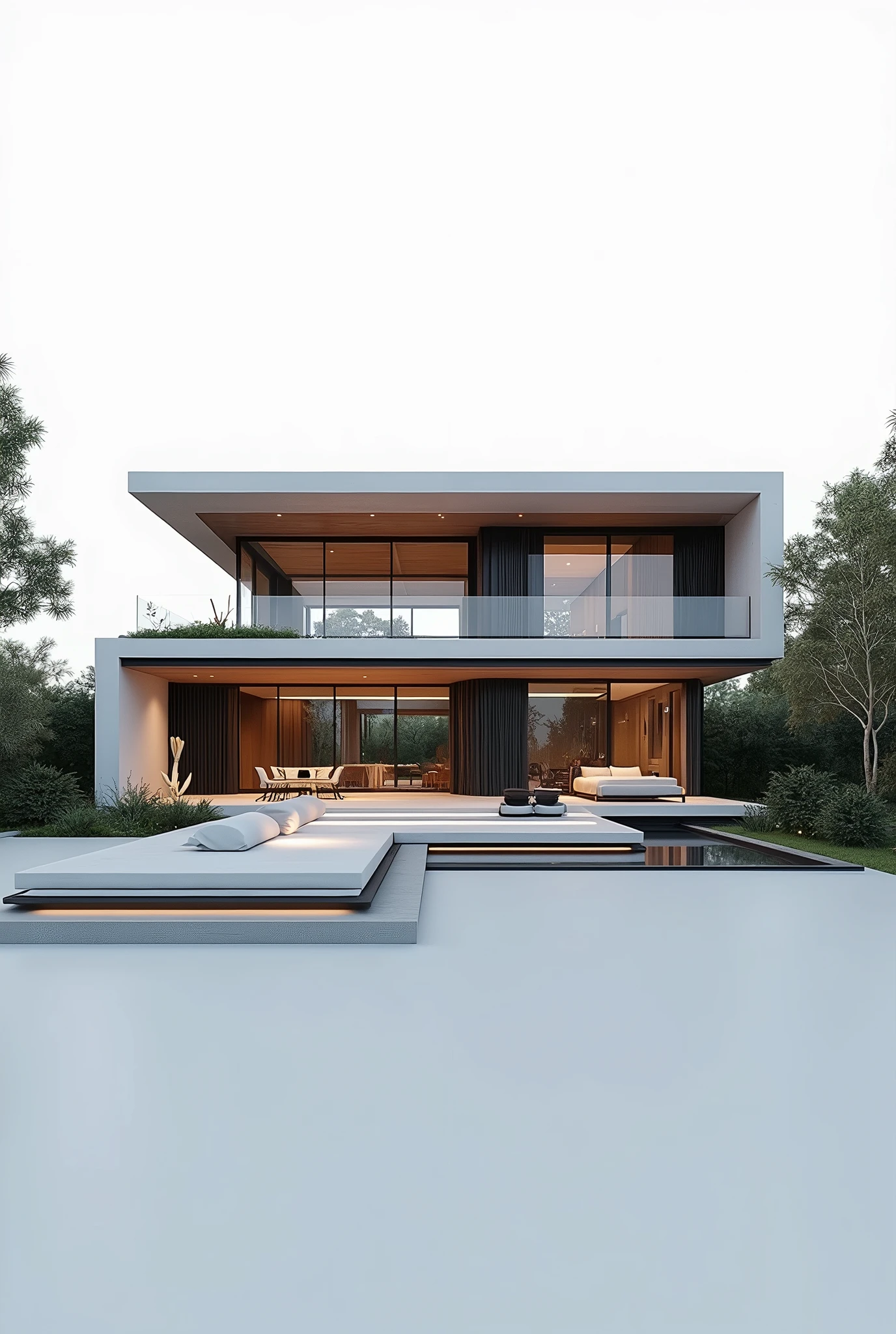 a well detailed luxury modern house with no background in the image