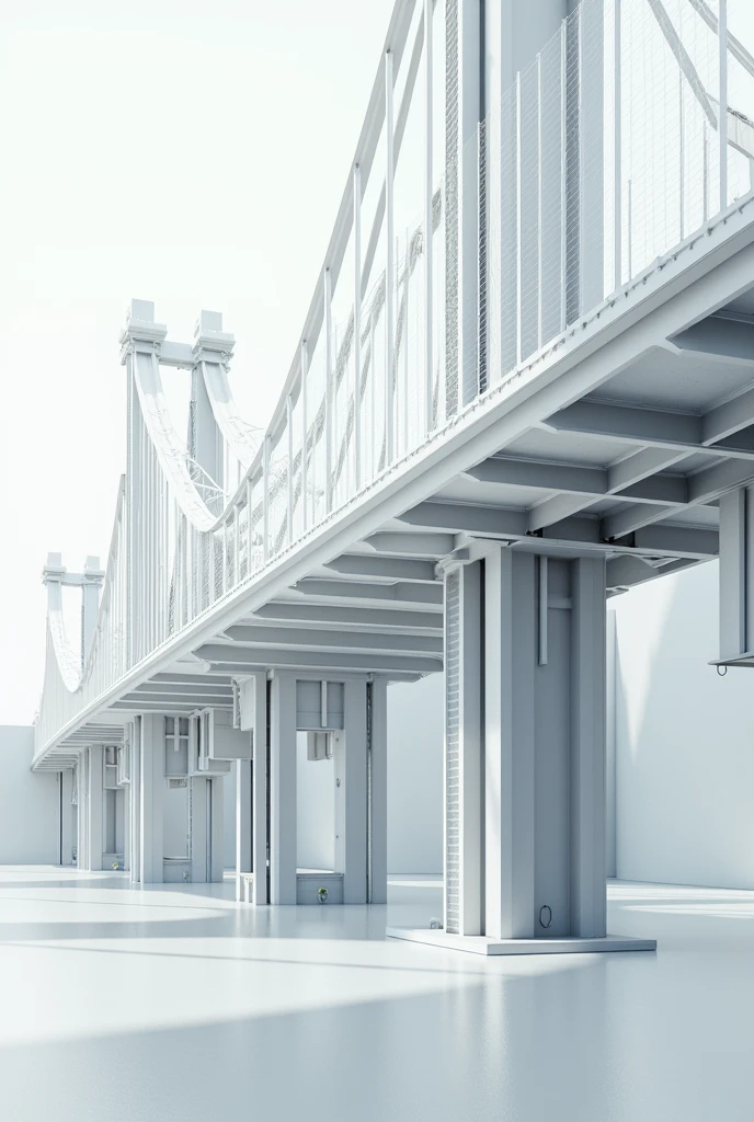 generate an image about the area of ​​civil engineering structures in vertical format showing structural elements