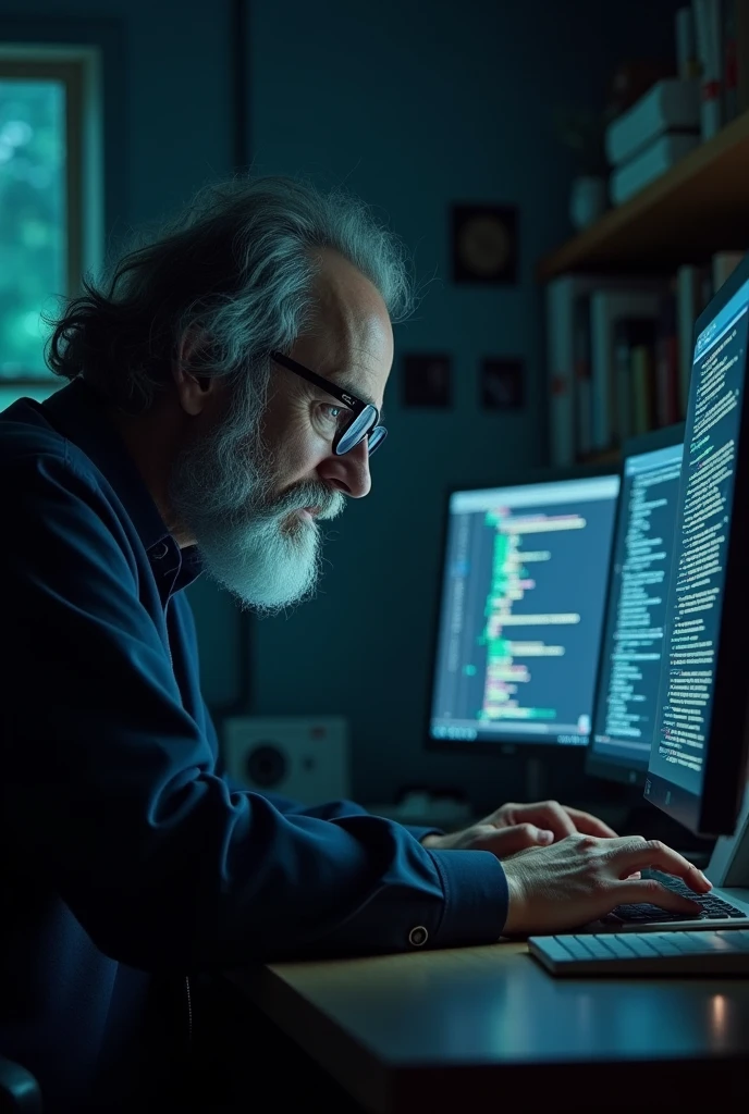 Pedro Ferriz deciphering a matrix algorithm